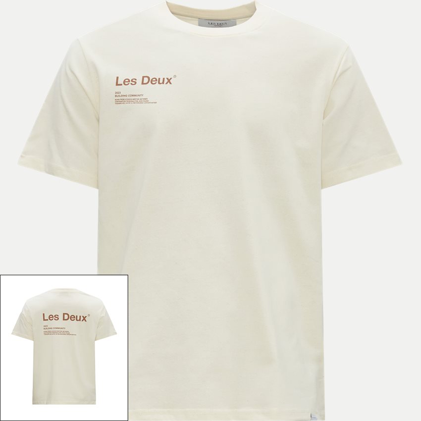 Les Deux T-shirts BRODY T-SHIRT LDM101115 IVORY/BURNT CLAY